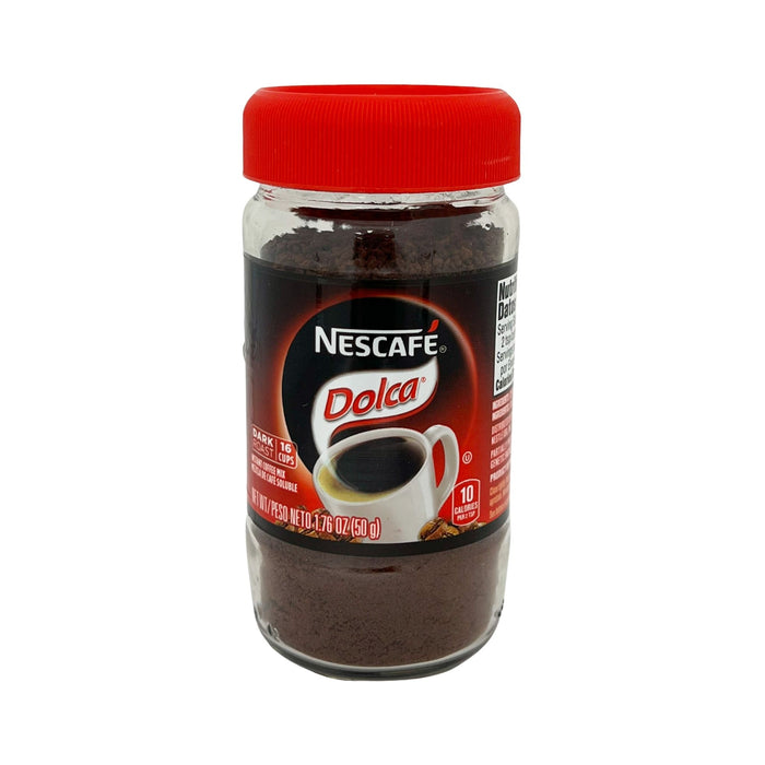Nescafe Dolca Instant Coffee Dark Roast 16 cups 1.76 oz