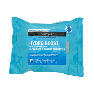 One unit of Neutrogena Hydro Boost Ultra Soft Cleansing Towelette 25 pc