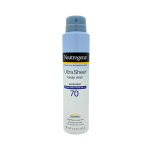 One unit of Neutrogena Ultra Sheer Body Mist Sunscreen Spray SPF 70 5 oz