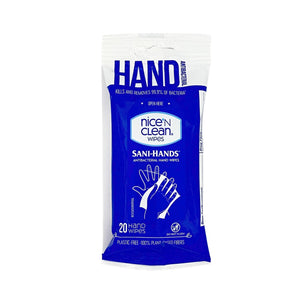 pack of Nice N Clean Antibacterial Hand Wipes 20 ct