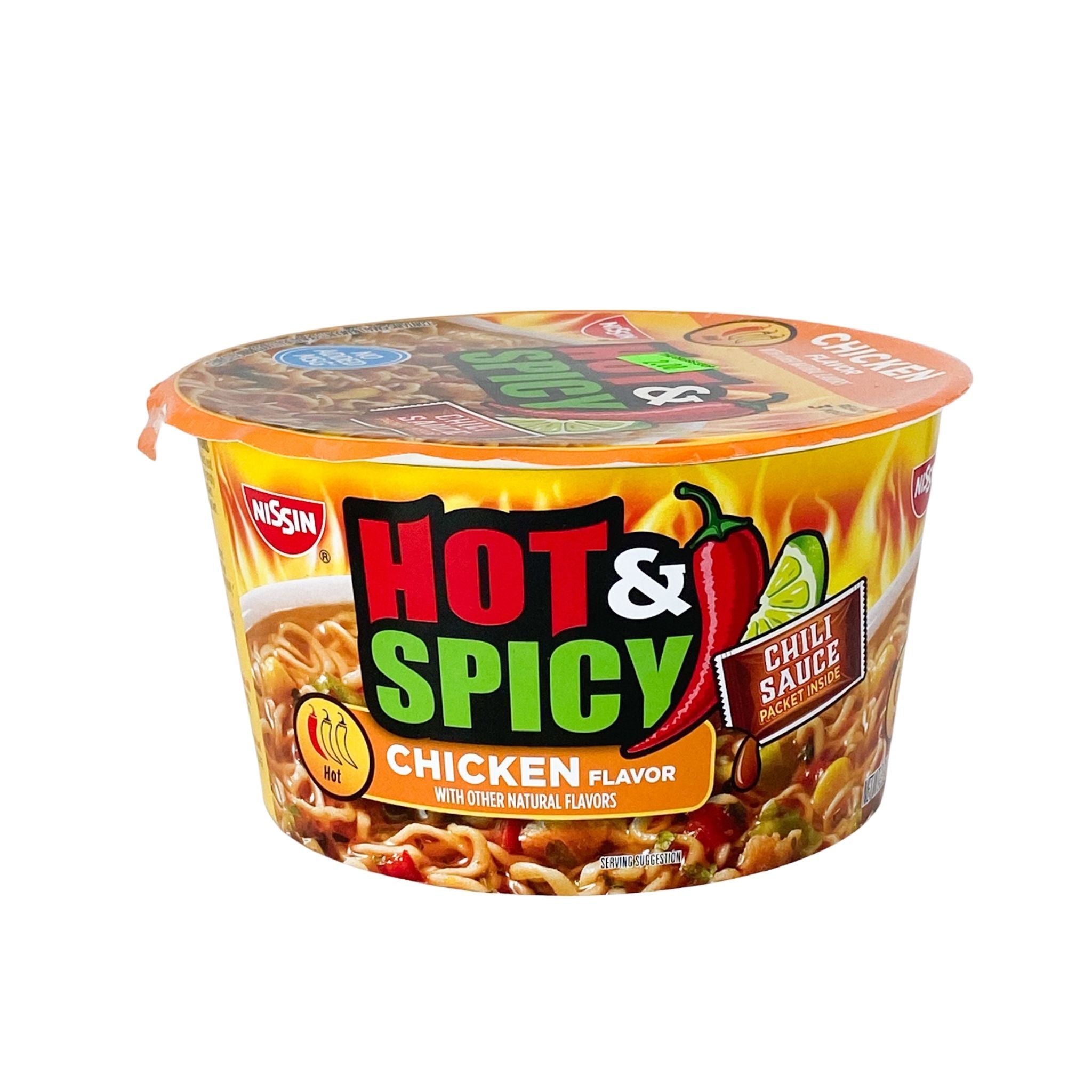 NISSIN Stir Fry Cup Noodles, Hot Garlic Chicken Flavor, 2.93oz