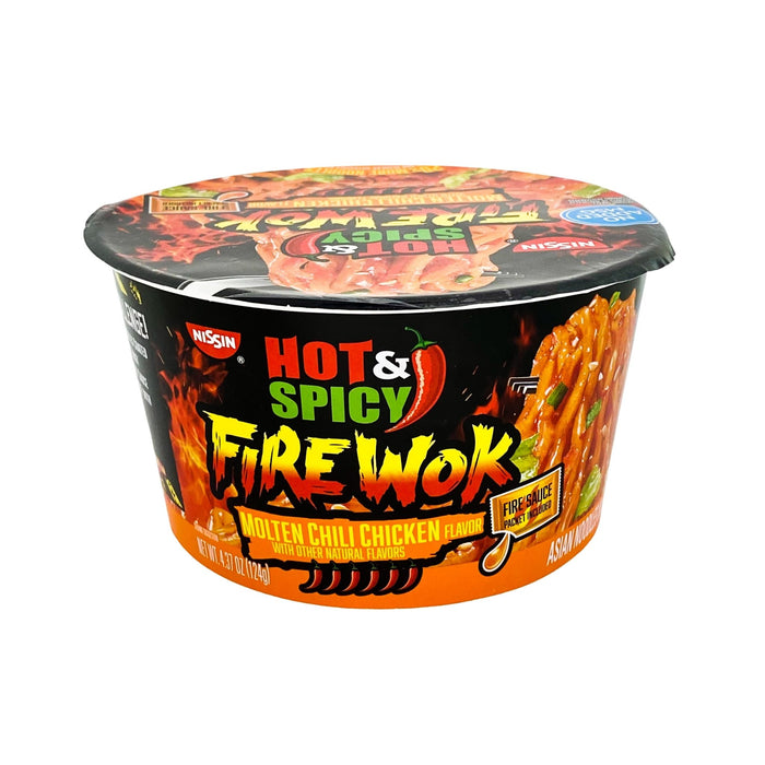 Nissin Hot & Spicy Fire Wok Molten Chili Chicken 4.37 oz
