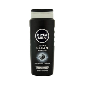 One unit of Nivea Men Active Clean Body Wash with Natural Charcoal 16.9 oz