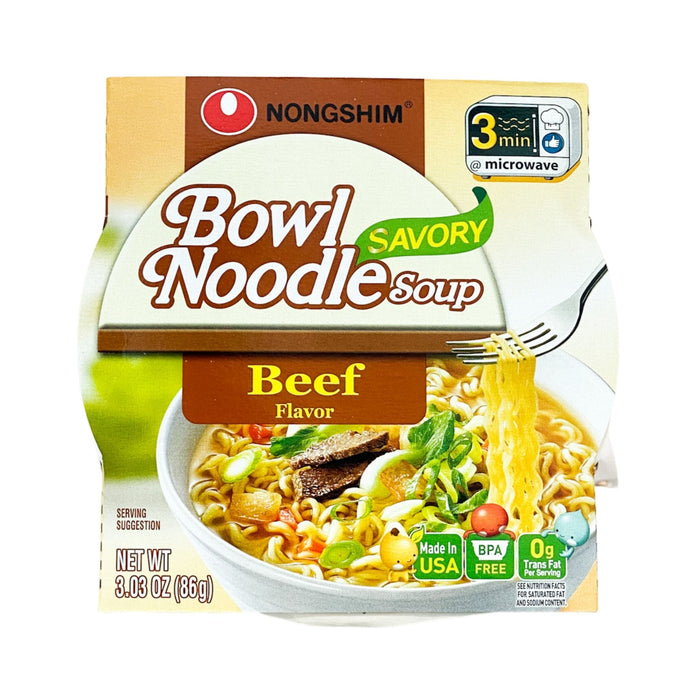 Nongshim Bowl Noodle Soup Savory Beef 3.03 oz