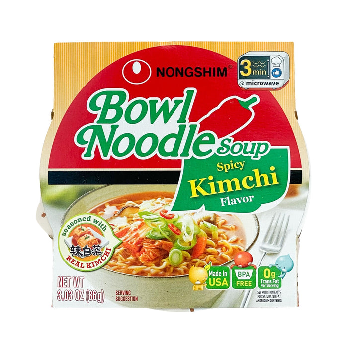 Nongshim Bowl Noodle Soup Spicy Kimchi 3.03 oz