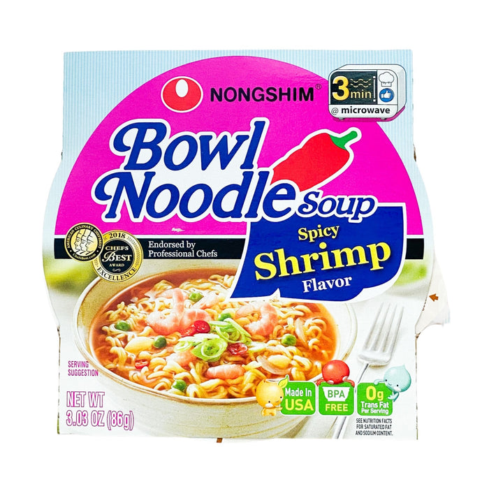 Nongshim Bowl Noodle Soup Spicy Shrimp 3.03 oz