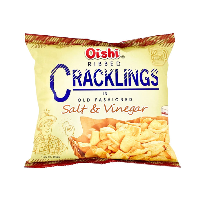 Oishi Ribbed Cracklings Salt & Vinegar 1.76 oz