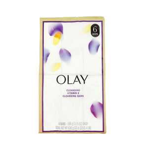 One unit of Olay Cleansing Vitamin E Cleansing Bars 6 pc x 3.75 oz
