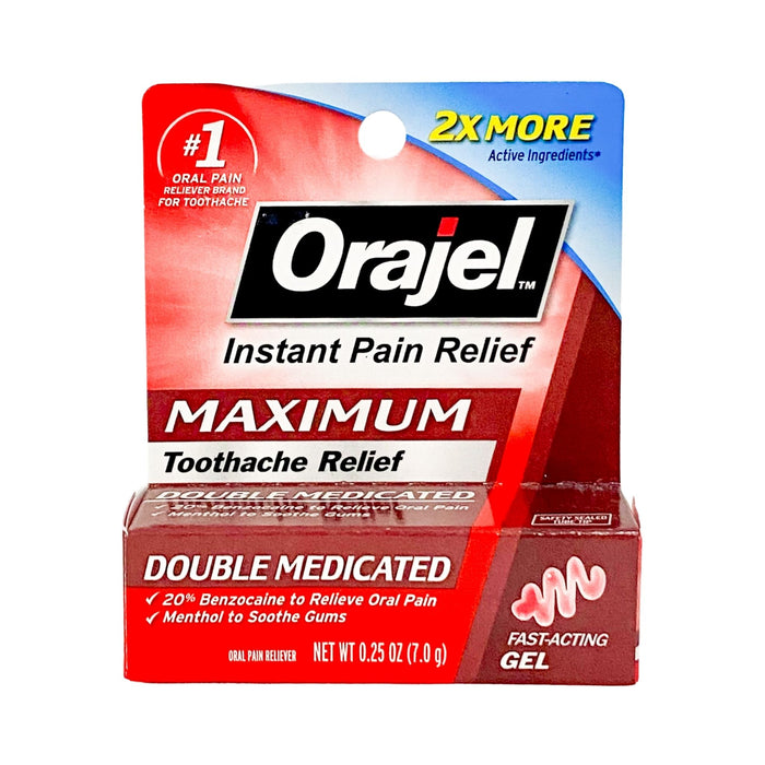 Orajel 3x Medicated for Toothache & Gum Oral Pain Reliever 0.25 oz