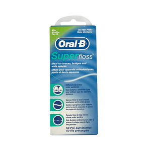 One unit of Oral-B Super Floss Mint 50 Pre-cut Strands