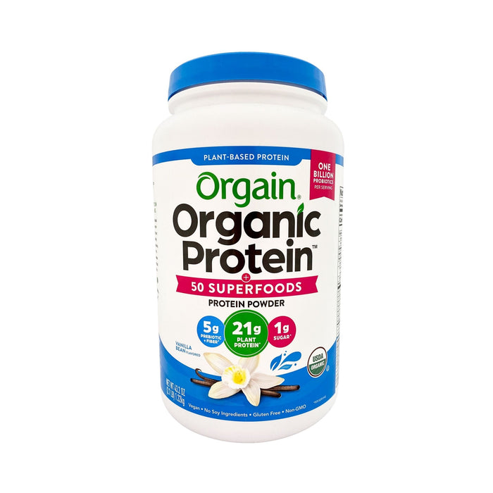 Orgain Organic Plant-based Protein Powder Vanilla Bean 43.2 oz