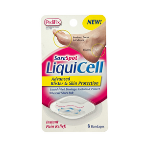 One unit of PediFix Sore Spot LiquiCell Advanced Blister & Skin Protection - 6 Bandages