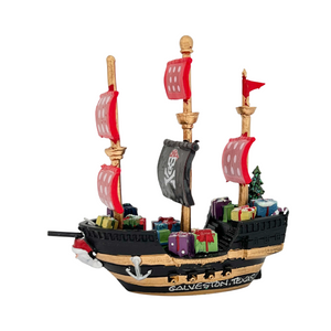 One unit of Pirate Ship Galveston Texas Resin Ornament