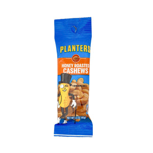Planters Honey Roasted Cashews 1.5 oz in package