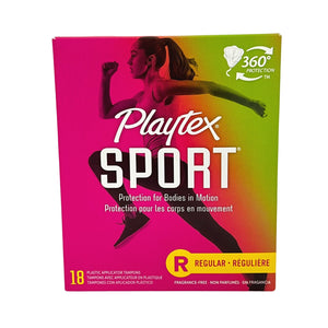 One unit of Playtex Sport Regular 18 Tampons