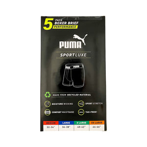 Puma Sport Luxe 5 pack Performance Boxer Brief - Back of box