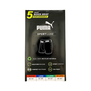 Puma Sport Luxe 5 pack Performance Boxer Brief - Back of Box