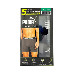 Puma Sport Luxe 5 pack Performance Boxer Brief - Extra Large in box