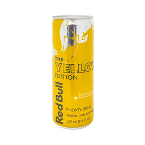 Can of Red Bull Yellow Tropical Energy Drink 8.4 fl oz