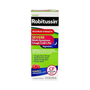 Robitussin Adult Severe Multi-Symptom Cough Cold+Flu Nighttime 4 fl oz