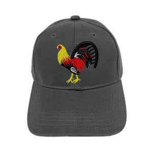 Rooster Cock Fight Cap - Gray