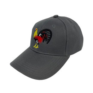 Rooster Cock Fight Cap - Gray