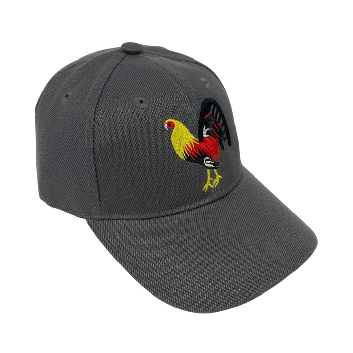 Rooster Cock Fight Cap - Gray