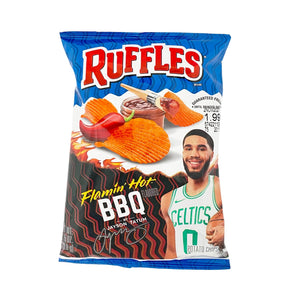 Bag of Ruffles Flamin Hot BBQ Potato Chips 2 1/2 oz