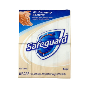One unit of Safeguard Beige 4 oz x 8 Bars