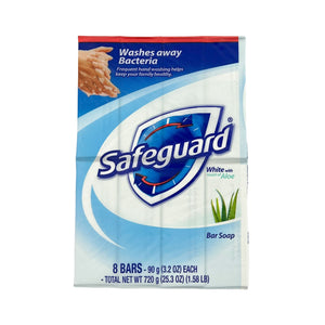 One unit of Safeguard White with Touch of Aloe 3.2 oz x 8 Bars