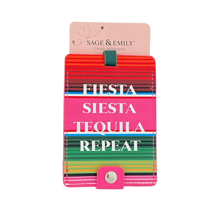 Sage & Emily Luggage Tag - Fiesta Siesta Tequila Repeat