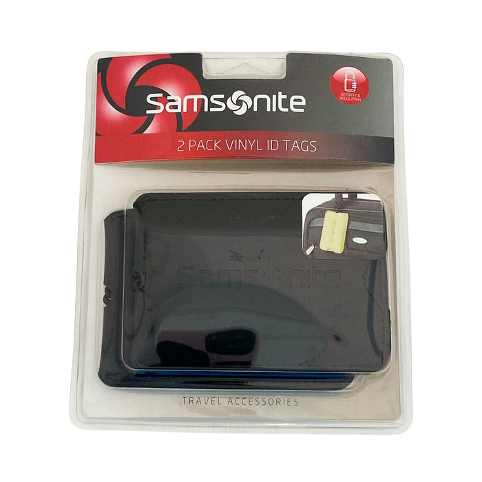 Samsonite 2 Pack Vinyl ID Tags - Black