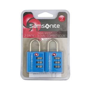 Samsonite 2pk - 3 Dial Combo Lock - Blue