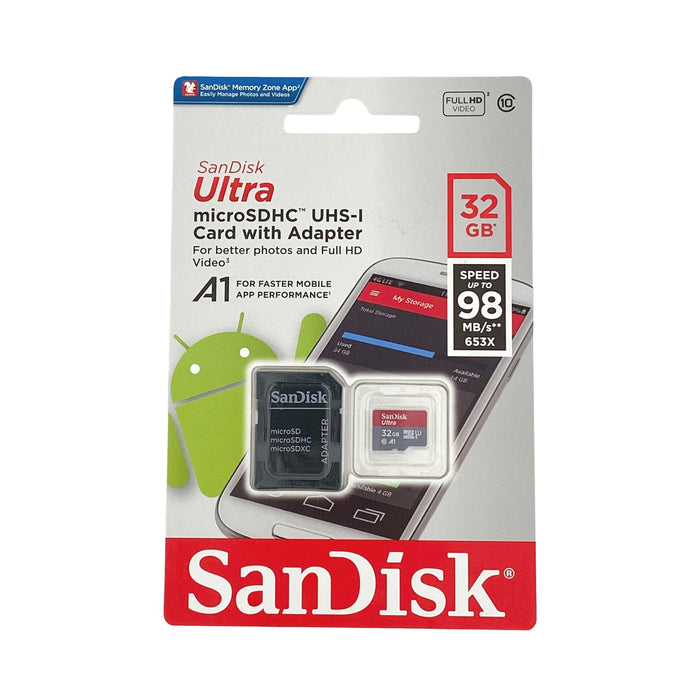 SanDisk MicroSDHC UHS-I Card with Adapter 32GB