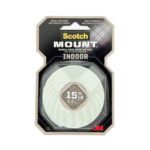 Scotch Indoor Double-Sided Mounting Tape 1/2 in x 75 in 1 Roll