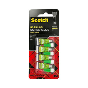 One unit of Scotch Single-Use Super Glue Gel Tubes 4 ct