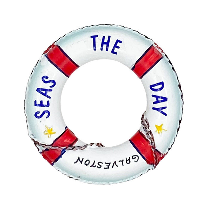 Seas the Day Life Ring - Galveston - Resin Magnet