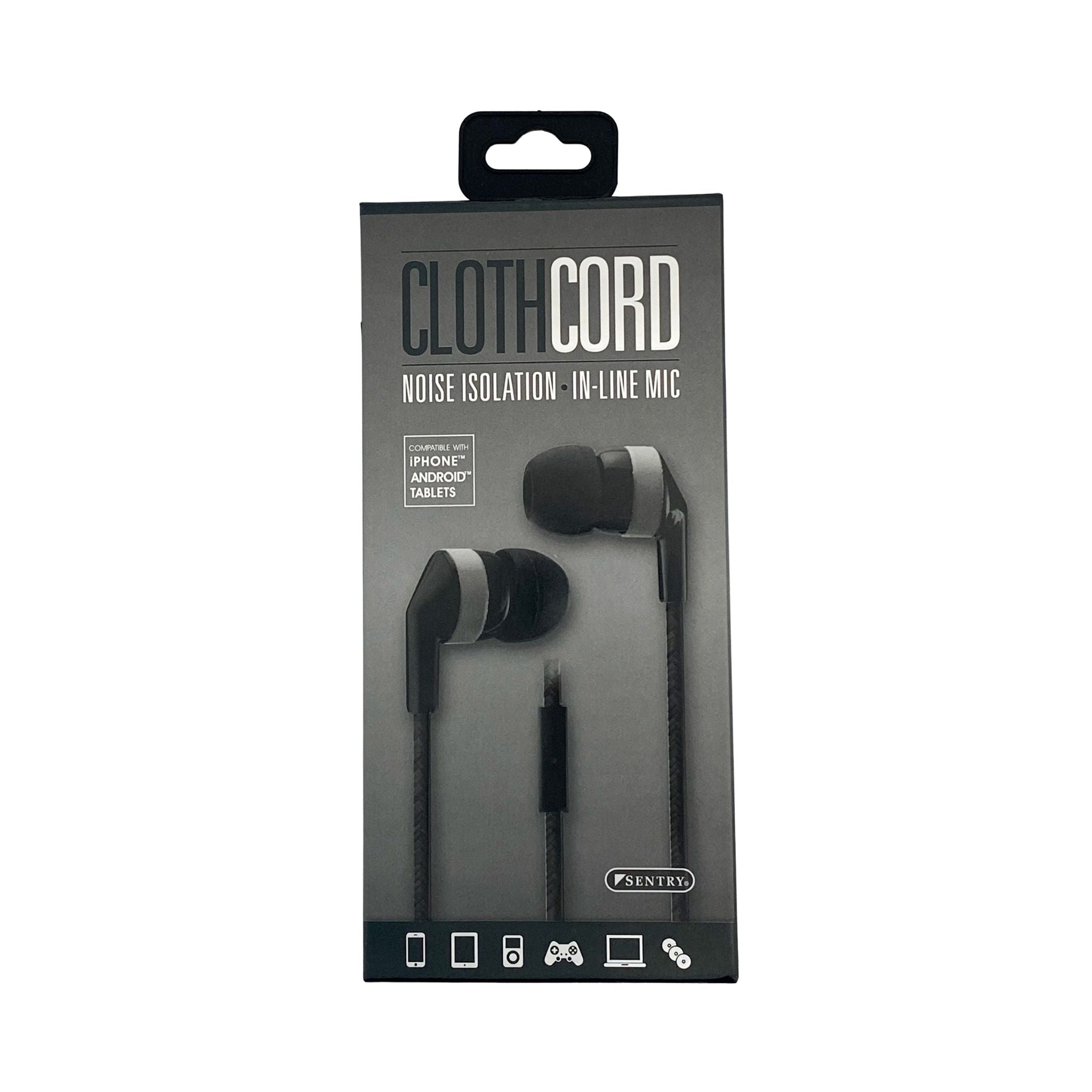 Sentry Cloth Cord Stereo Earbuds 2993