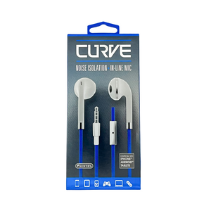 One unit of Sentry Curve Cloth Cord Studio Earbuds with Mic