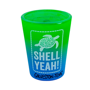 One unit of Shell Yeah Galveston TX Velvet Shot Glass