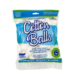Bag of Simply + Body Care Cotton Balls 100 count 