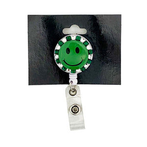 Smiley Face ID Badge - Green