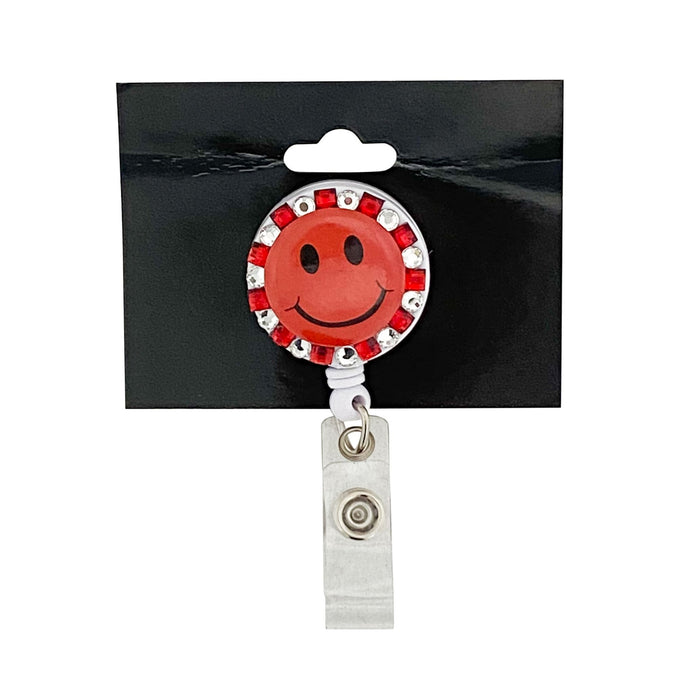 Smiley Face ID Badge - Red