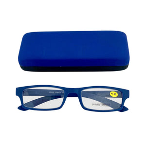 Soft Finish Reader Eyeglasses with Case - Blue