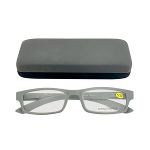 Soft Finish Reader Eyeglasses with Case - Gray