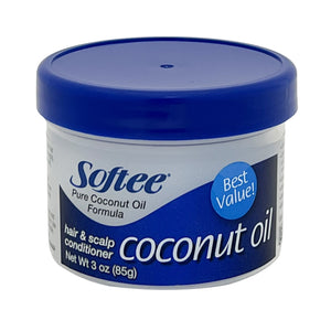 One unit of Softee Coconut Oil Hair & Scalp Conditioner 3 oz