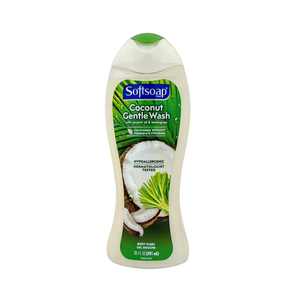 One unit of Softsoap Coconut Gentle Wash with Coconut Oil & Lemongrass Body Wash 20 oz