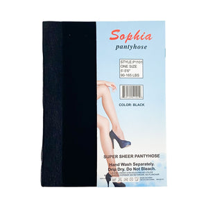Sophia Pantyhose Silky Smooth One Size - Black