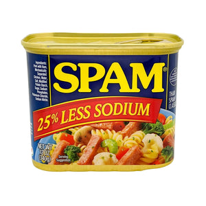 One unit of Spam 25% Less Sodium 12 oz