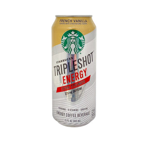 Can of Starbucks Tripleshot Energy Extra Strength French Vanilla 15 fl oz